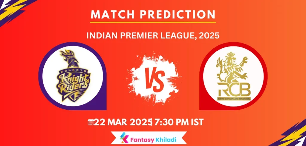 RCB vs KKR playing 11 for today’s match 2025
