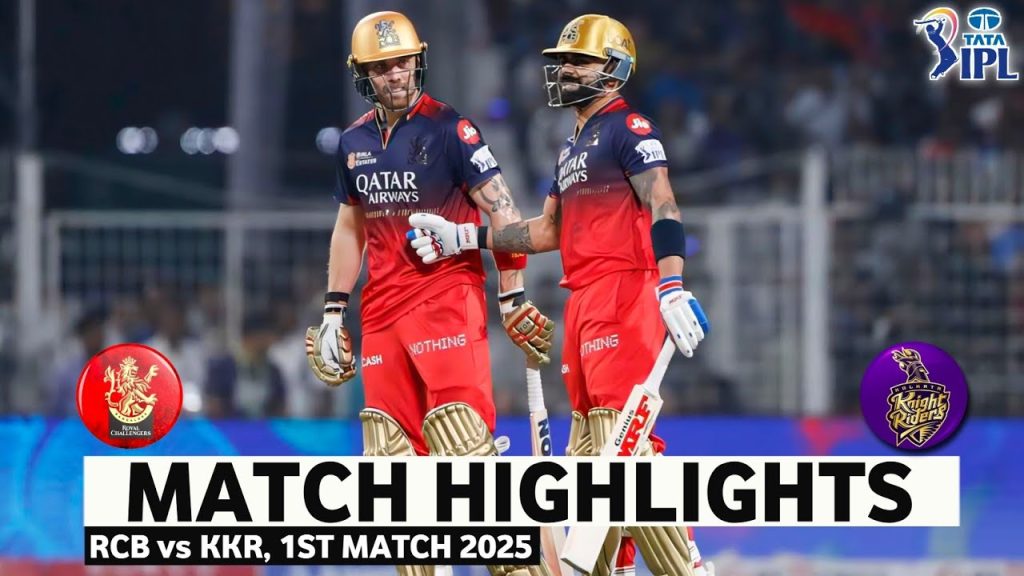 RCB vs KKR IPL 2025 match highlights