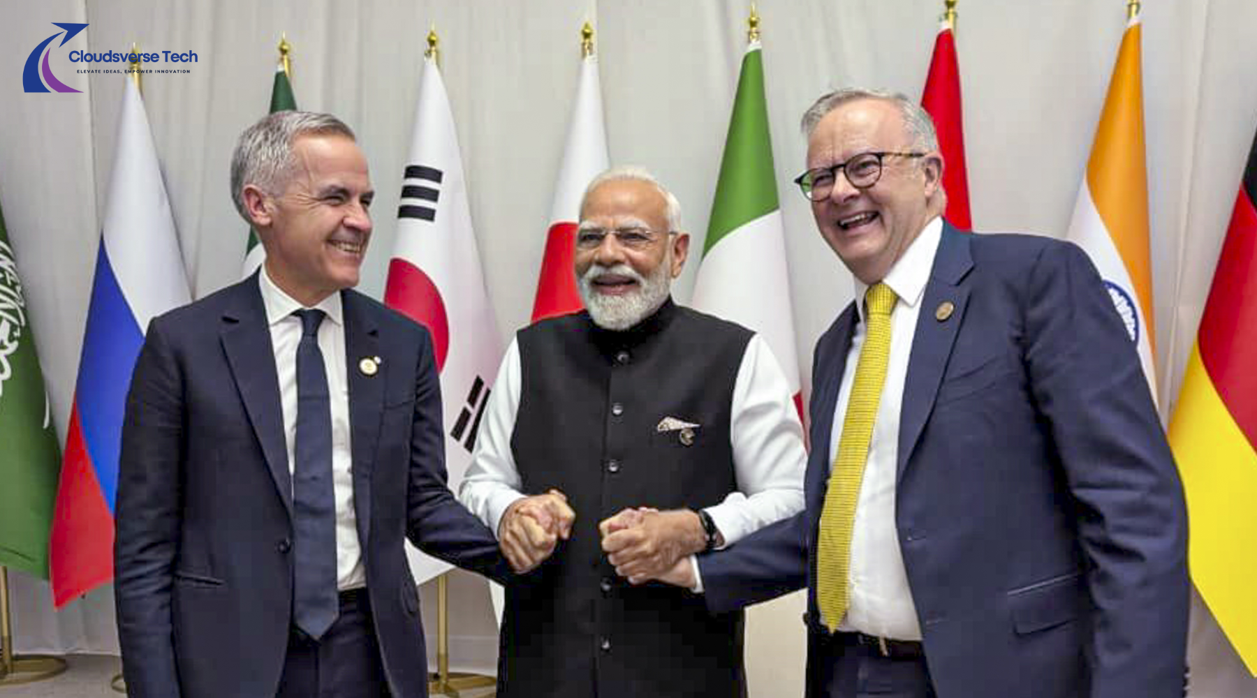 “PM Modi, Australian PM Albanese and Canadian PM Carney at G20 Summit announcing ACITI technology partnership”